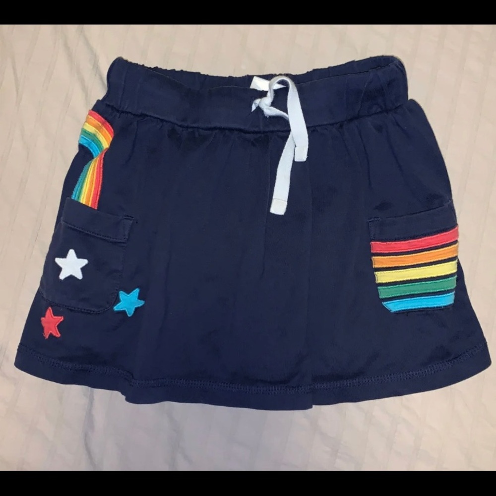 Hanna Andersson rainbow scooter skirt size 110